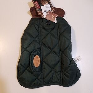 Burbark Green and Brown Puffer Jacket Dog Apparel NWT